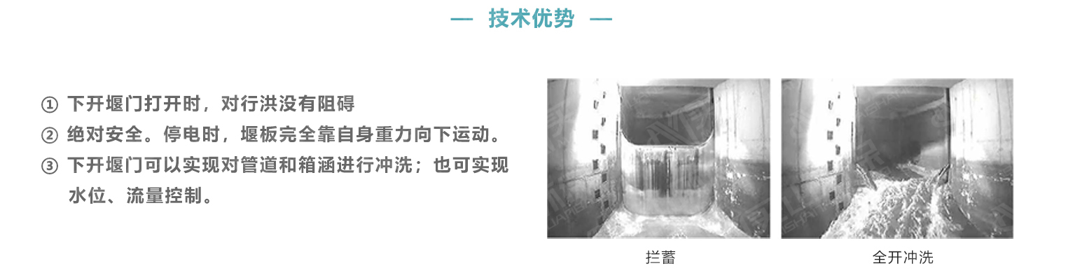 液動(dòng)下開(kāi)式堰門3